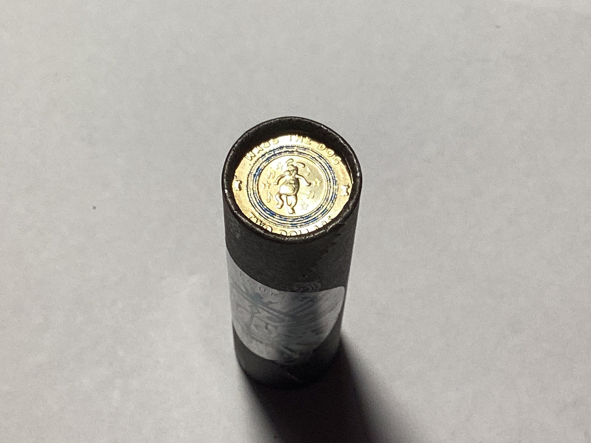 2021 $2 25 Coin Cotton and Co Certified Uncirculated Roll. The Wiggles. Wags the Dog.