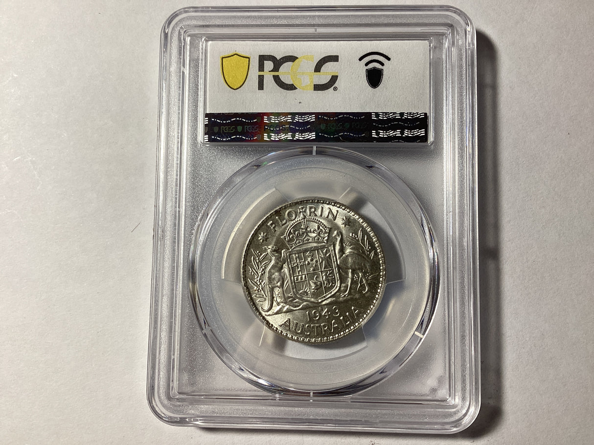 1943-S Australian Florin. PCGS MS62
