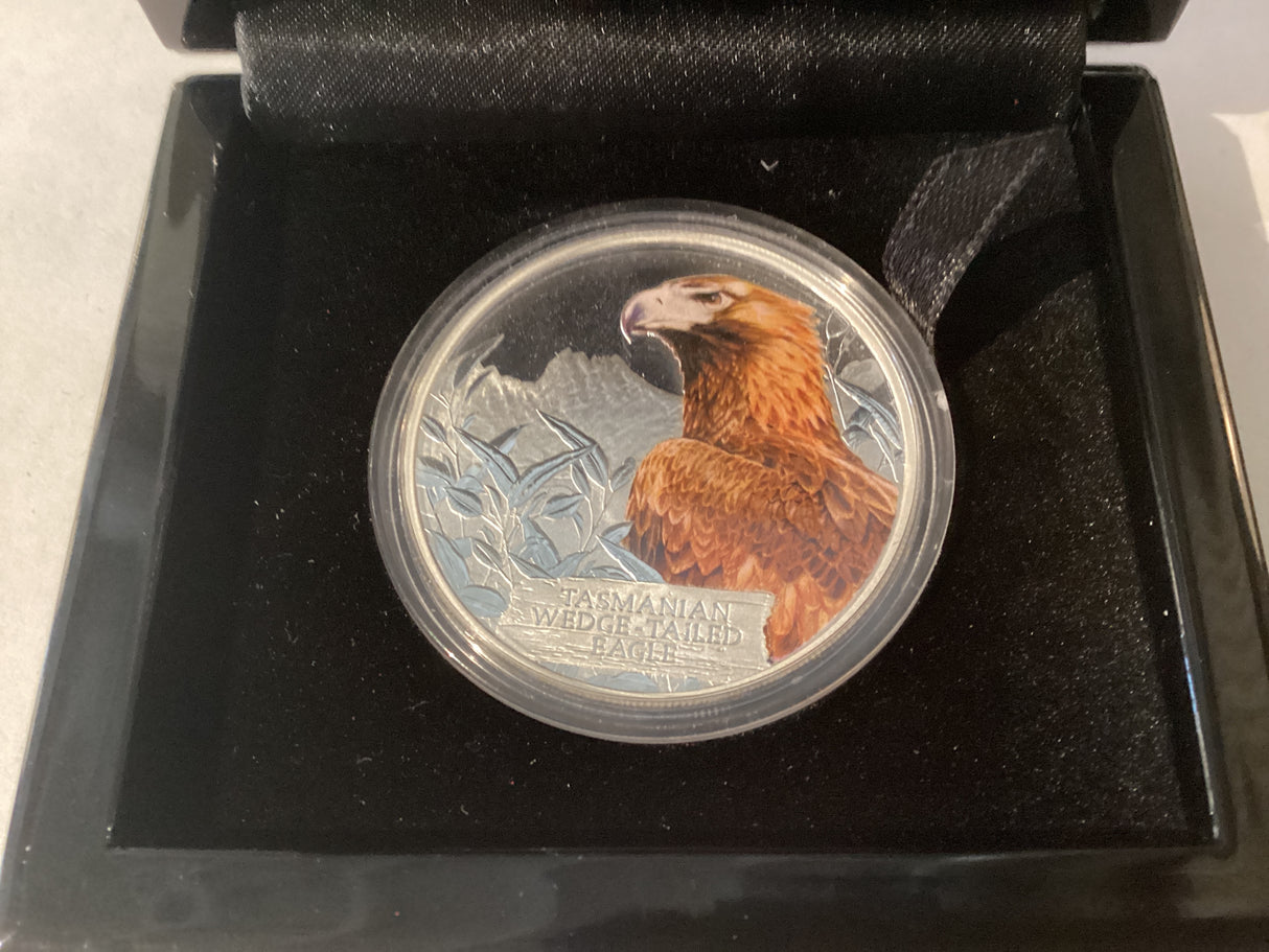 2012 1oz Silver Proof Coin. Endangered Species. Tasmania Wedge-Tailed Eagle.