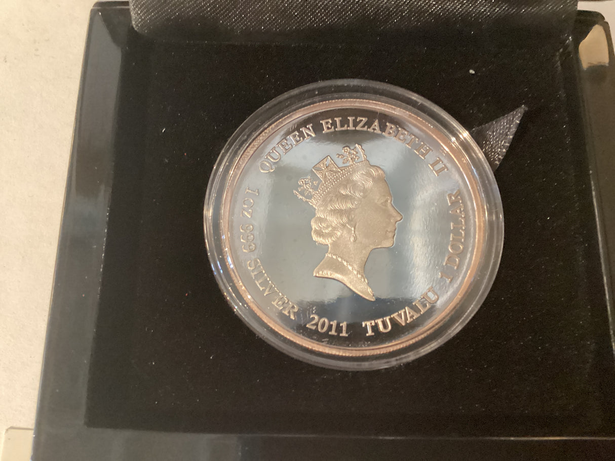 2012 1oz Silver Proof Coin. Extinct Species. Tasmania Tiger.