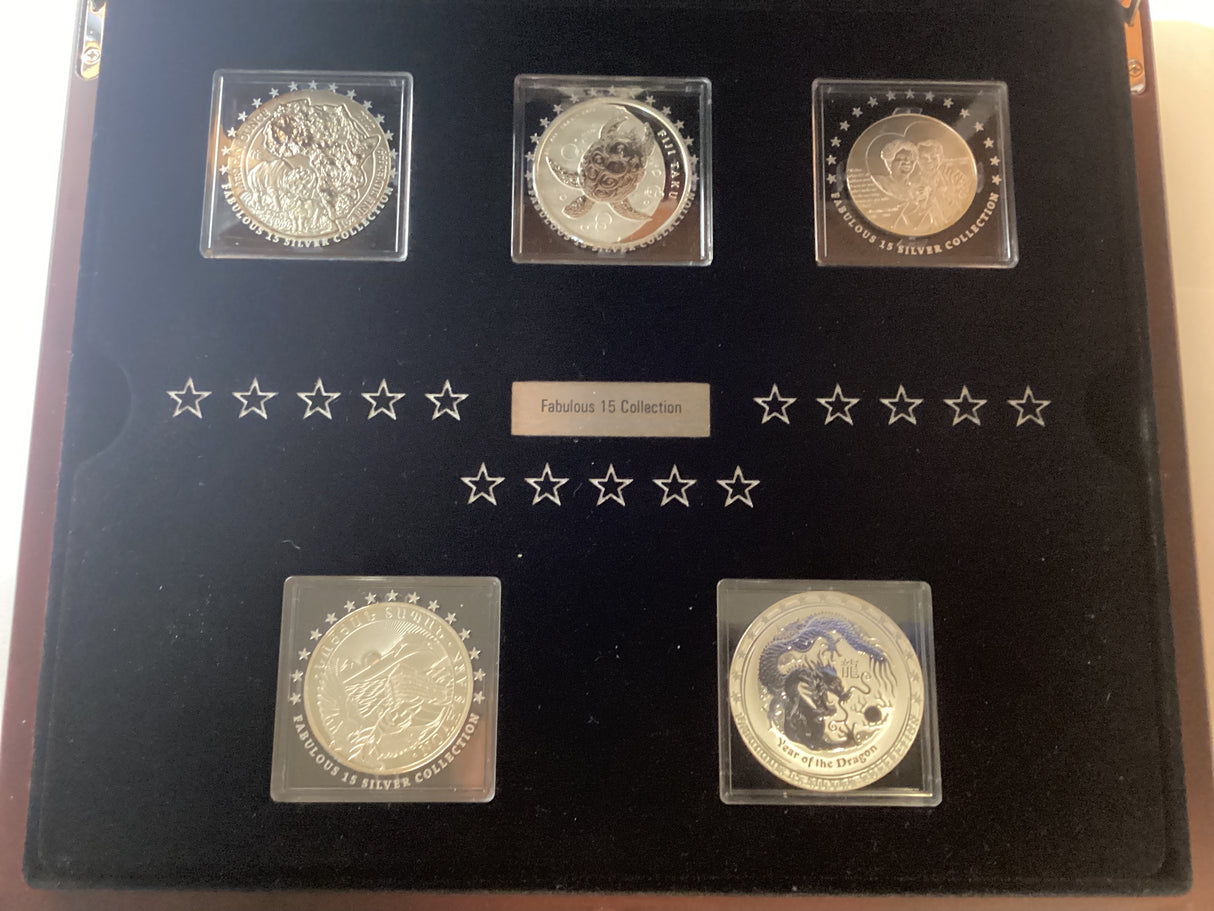 2012 15 Coin World Fabulous Silver 1oz Coin Collection.