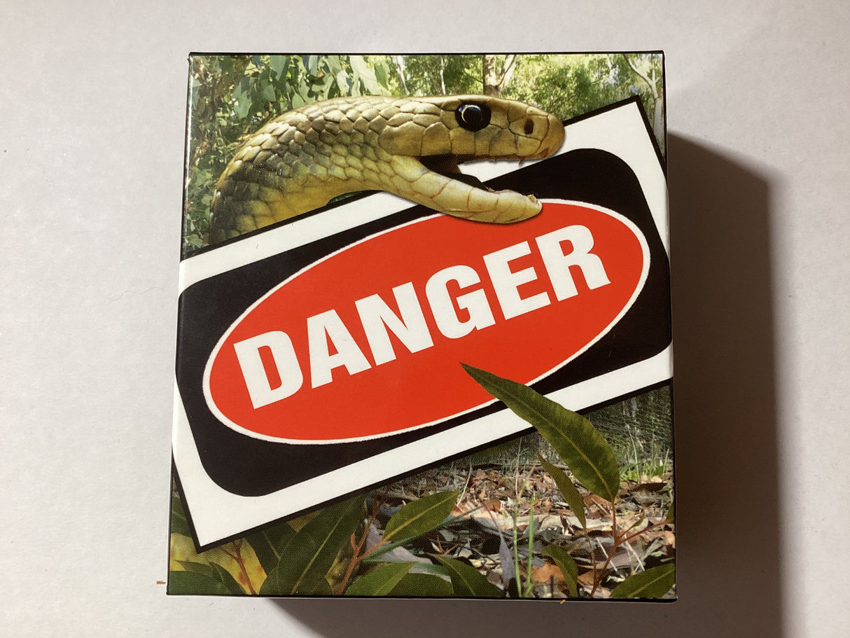 2010 $1 1oz Silver Proof Coin. Deadly and Dangerous. Eastern Brown Snake.