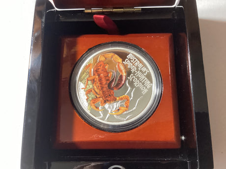 2014 $1 1oz Silver Proof Coin. Deadly and Dangerous. Spider-Hunting Scorpion.