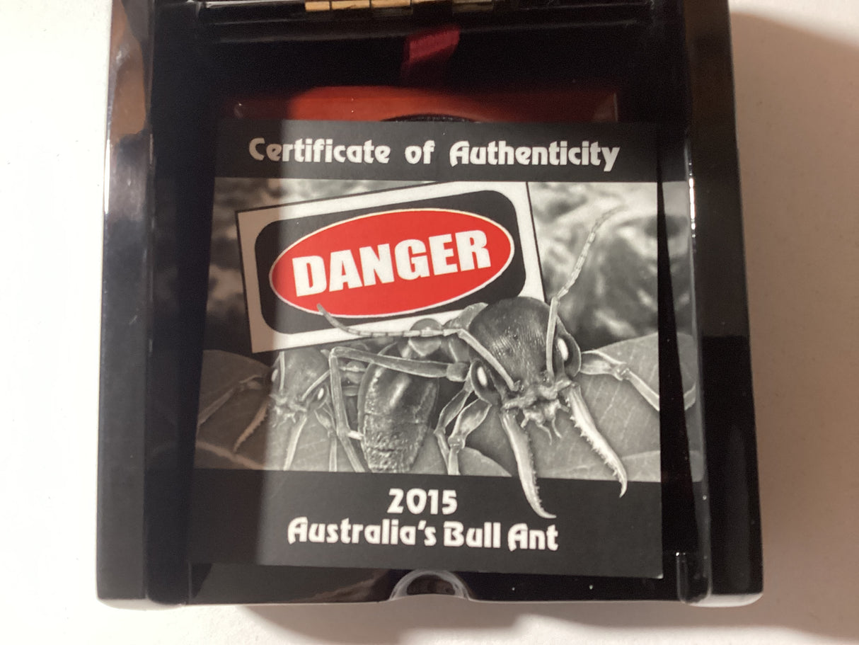 2015 $1 1oz Silver Proof Coin. Deadly and Dangerous. Australian Bull Ant.