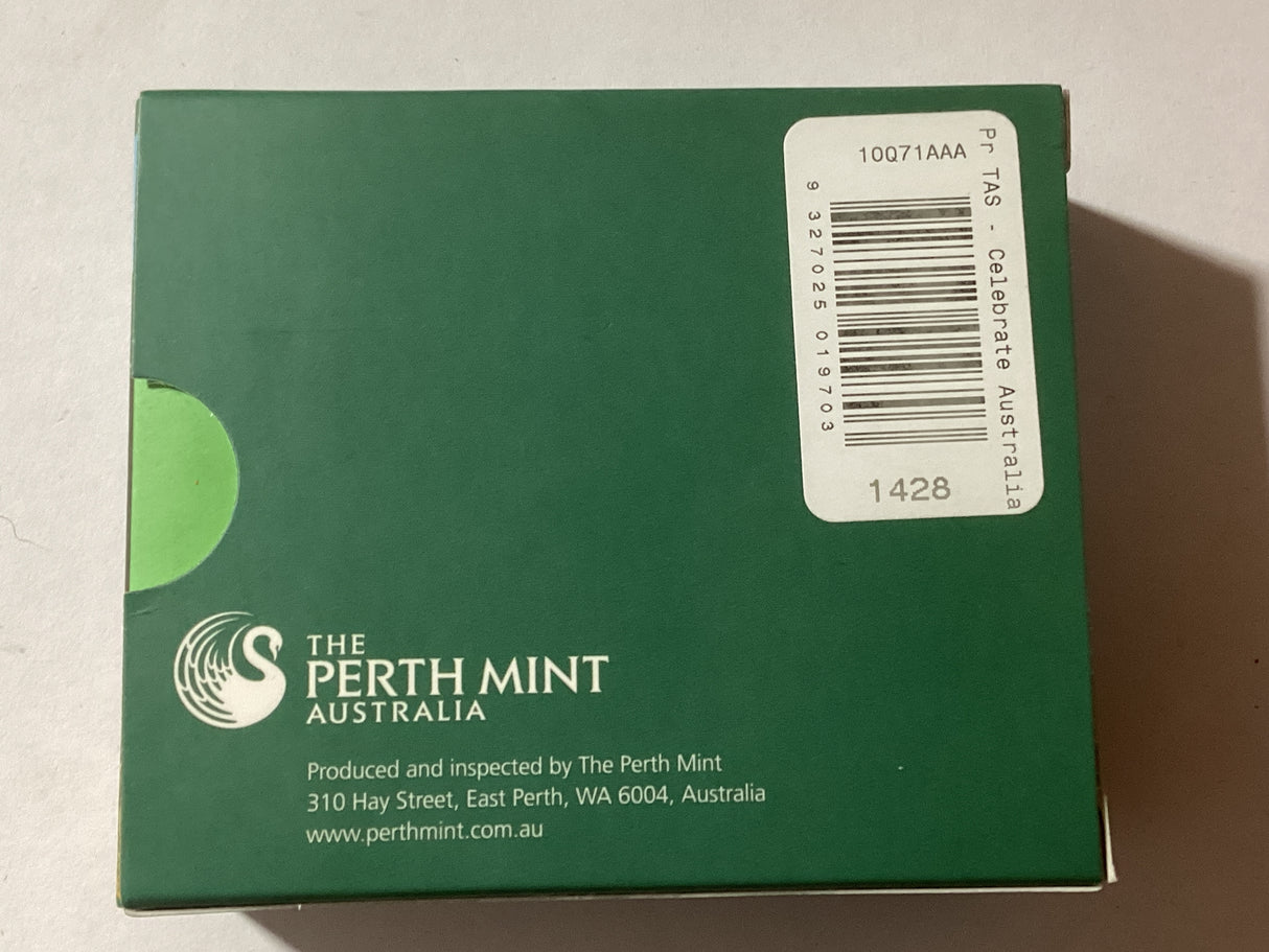 2011 $1 Celebrate Australia. Tasmania. 1oz Silver Proof Coin.
