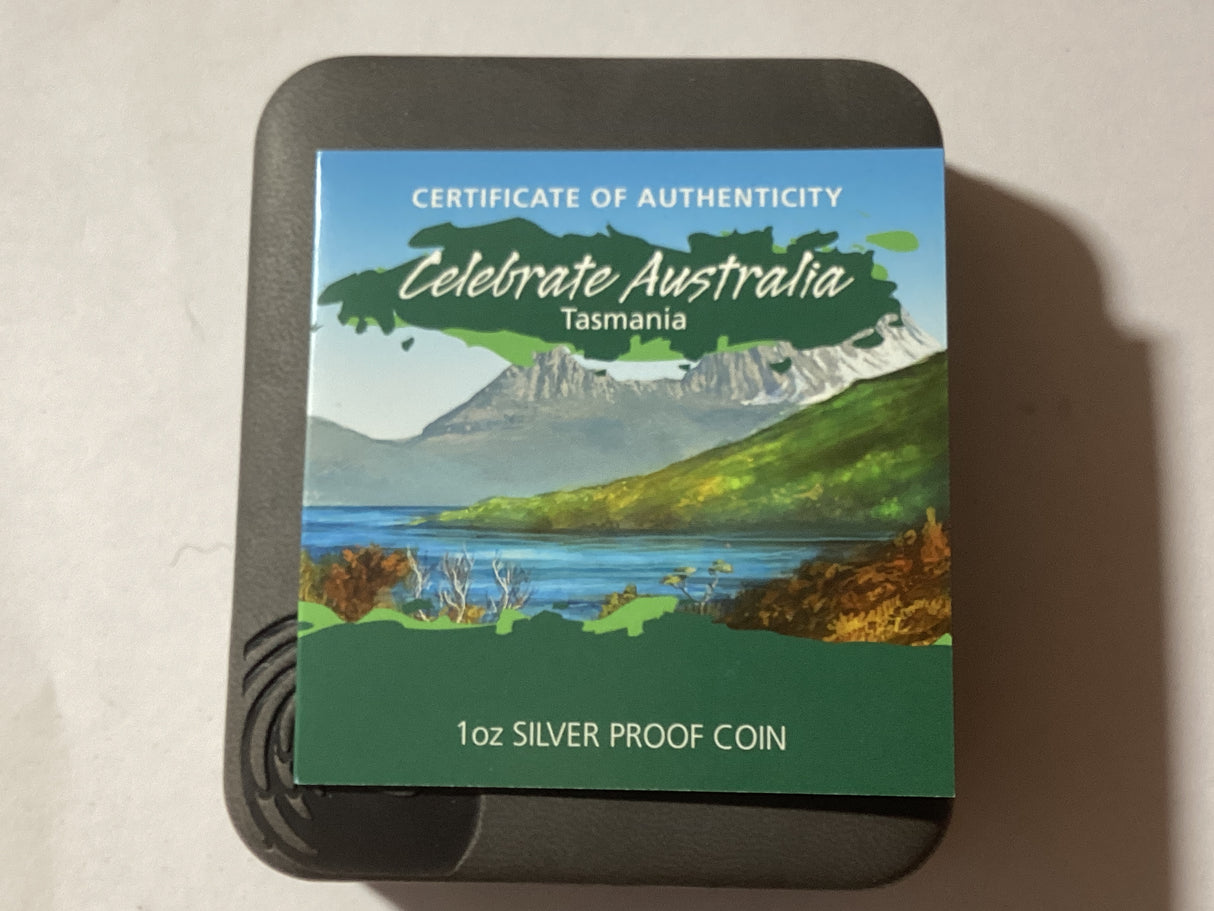2011 $1 Celebrate Australia. Tasmania. 1oz Silver Proof Coin.