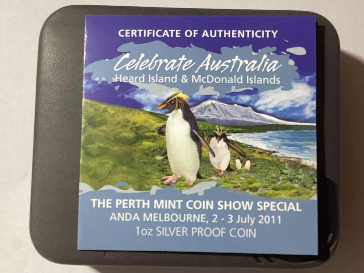 2011 $1 Celebrate Australia. Show Special. ANDA Melbourne. Heard Island & McDonald Islands.