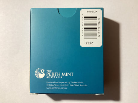 2011 50c 1/2oz Silver Proof Coin. Australian Sea Life II. The Reef. Hawksbill Turtle.