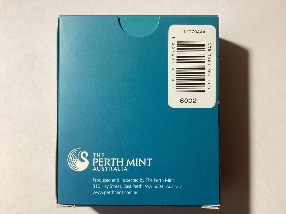 2011 50c 1/2oz Silver Proof Coin. Australian Sea Life II. The Reef. Starfish.