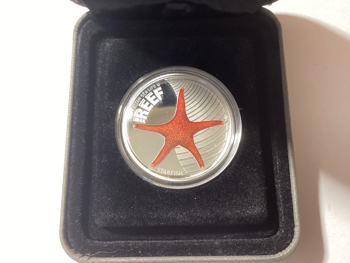2011 50c 1/2oz Silver Proof Coin. Australian Sea Life II. The Reef. Starfish.