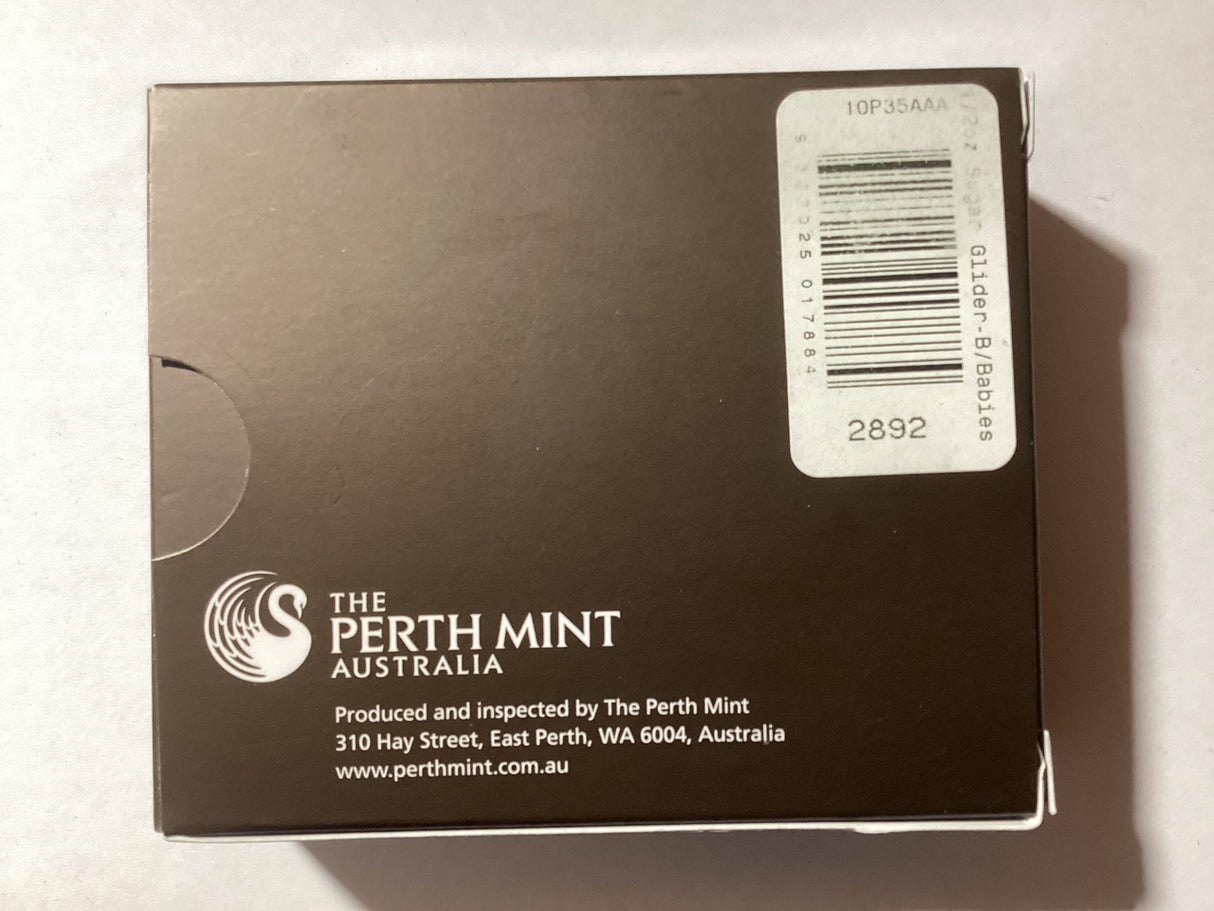 2010 50c 1/2oz Silver Proof Coin. Australian Bush Babies. Sugar Glider.