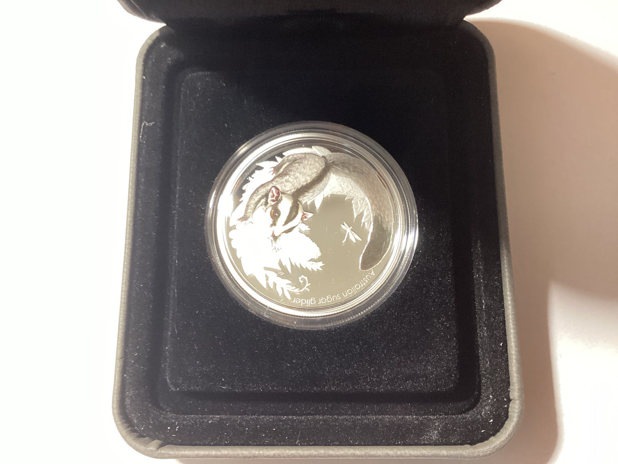 2010 50c 1/2oz Silver Proof Coin. Australian Bush Babies. Sugar Glider.