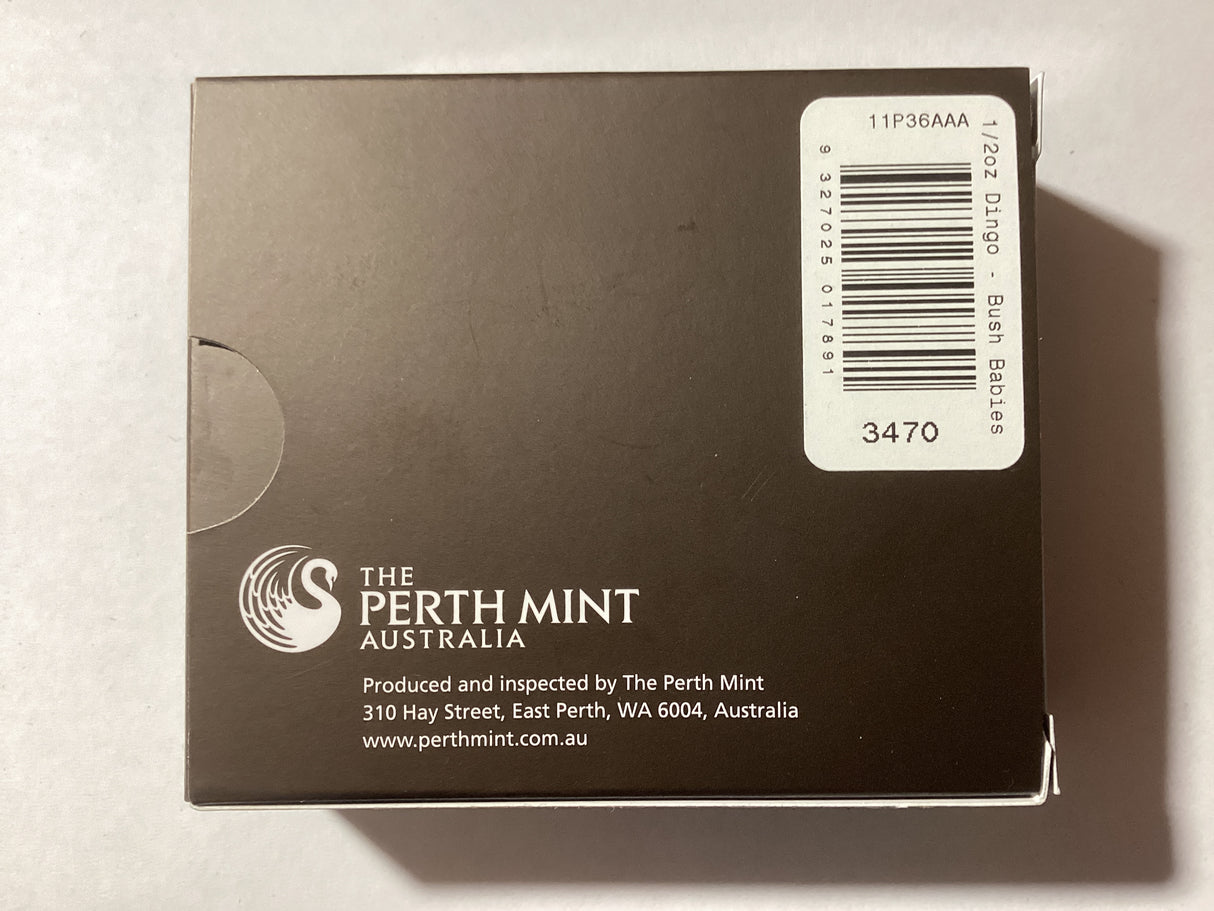 2011 50c 1/2oz Silver Proof Coin. Australian Bush Babies. Dingo.