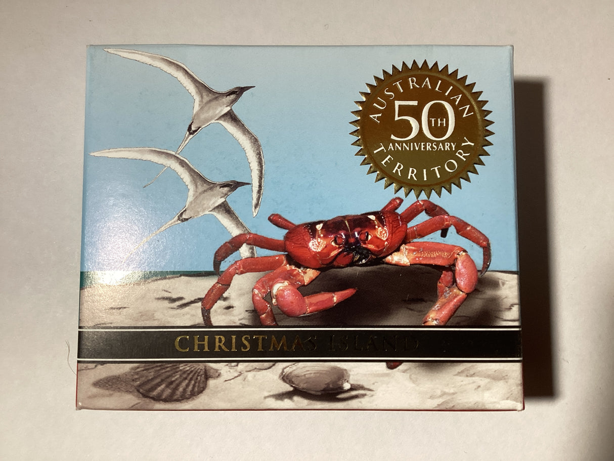 2008 $1 1oz Silver Proof Coin. Christmas Island. 50th Anniversary Australian Territory.