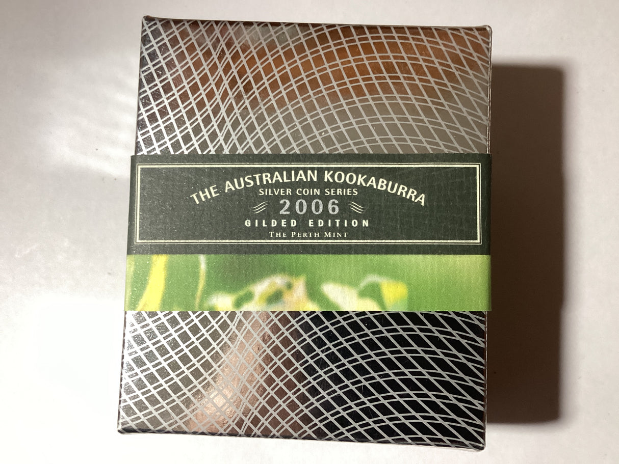 2006 $1 Australian Kookaburra Gilded Edition. 1oz Silver Coin.