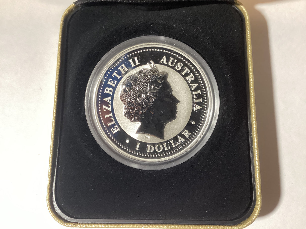 2008 $1 Australian Kookaburra Gilded Edition. 1oz Silver Coin. ANDA release.