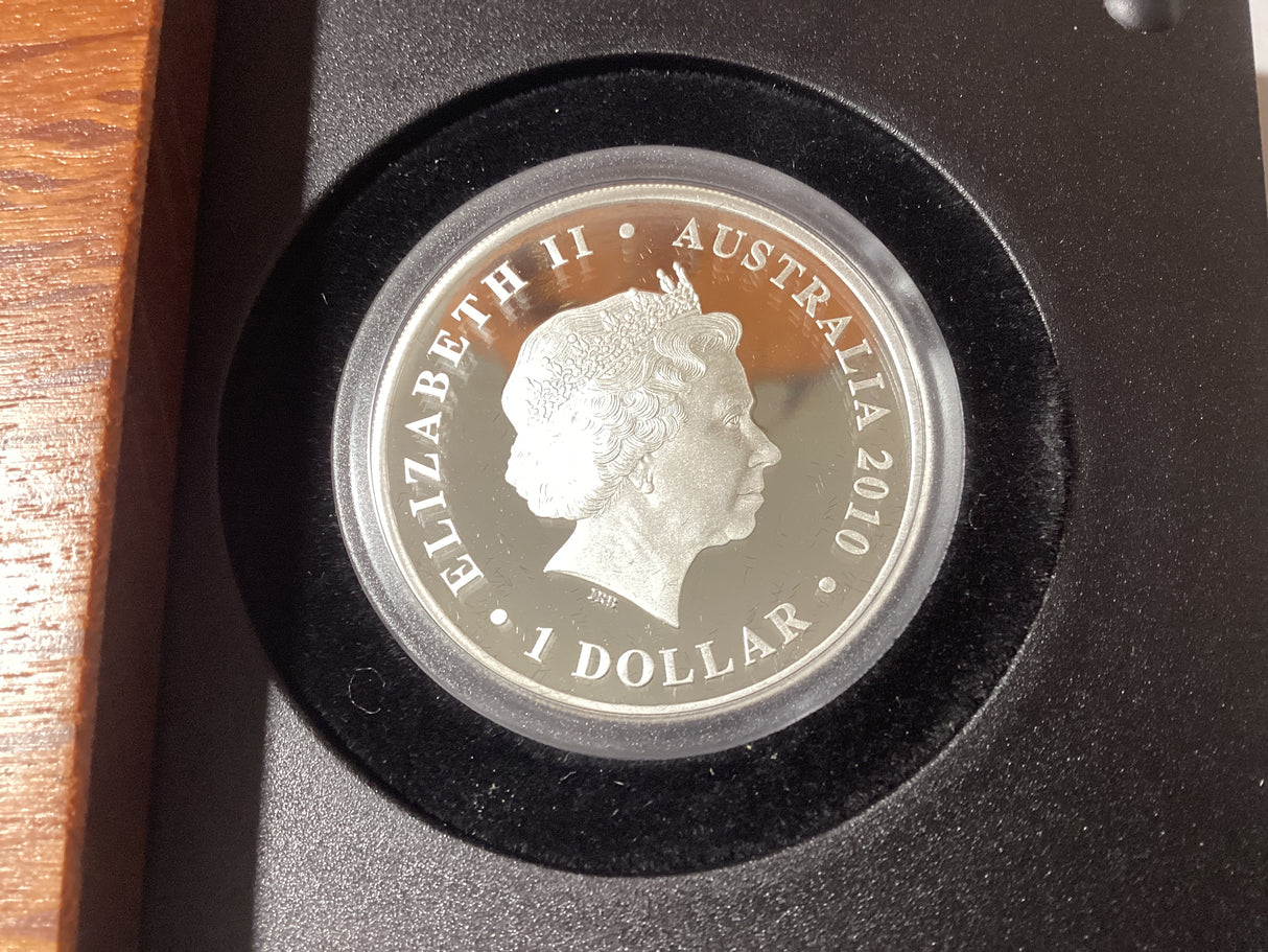 2010 $1 Silver Proof Coin. Burke & Willis 150th Anniversary.