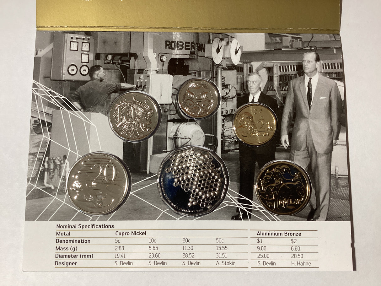 2015 Australian Uncirculated Set. 50th Anniversary of RAM. World Money Fair Berlin Special Release.