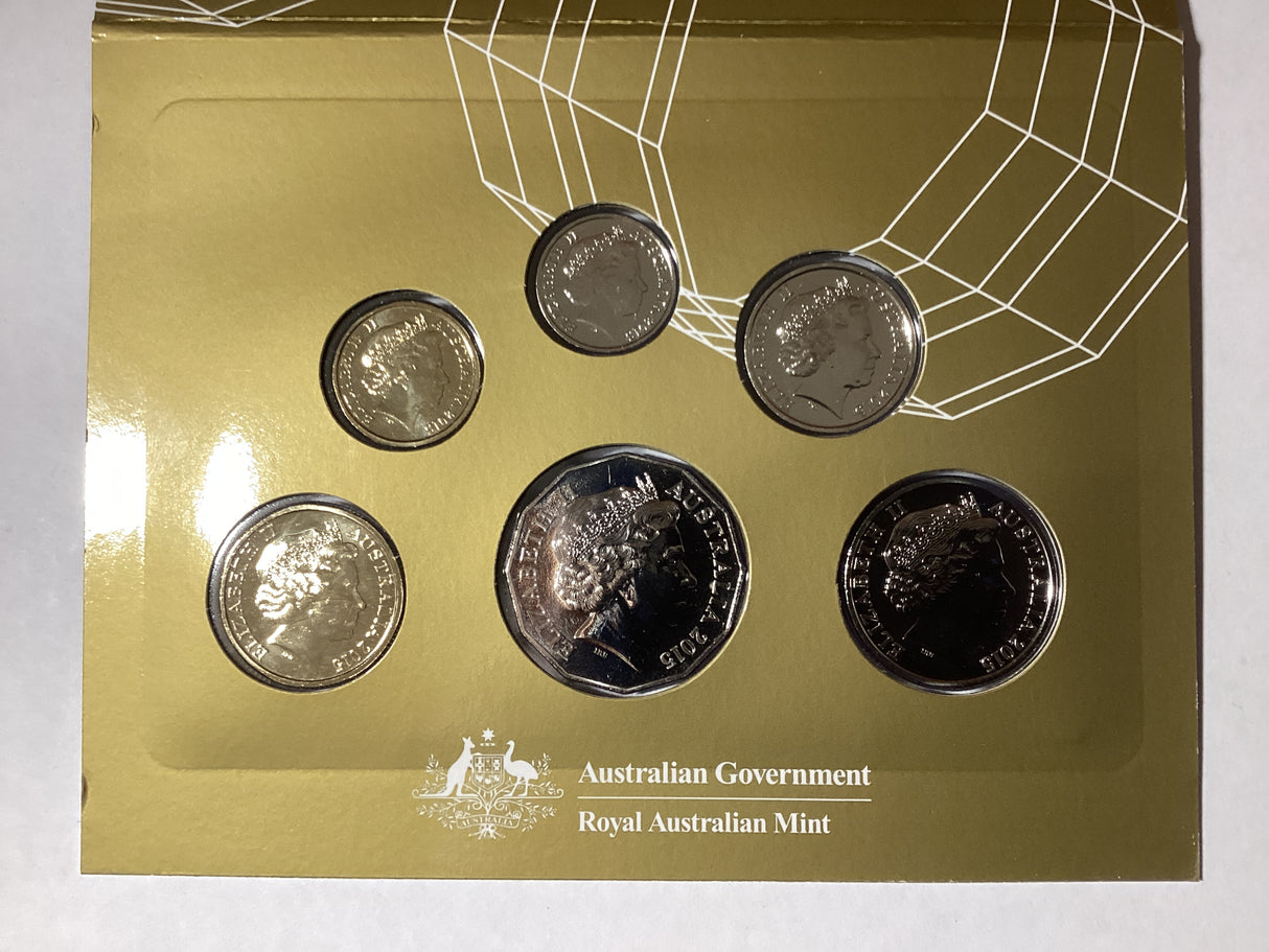 2015 Australian Uncirculated Set. 50th Anniversary of RAM. World Money Fair Berlin Special Release.