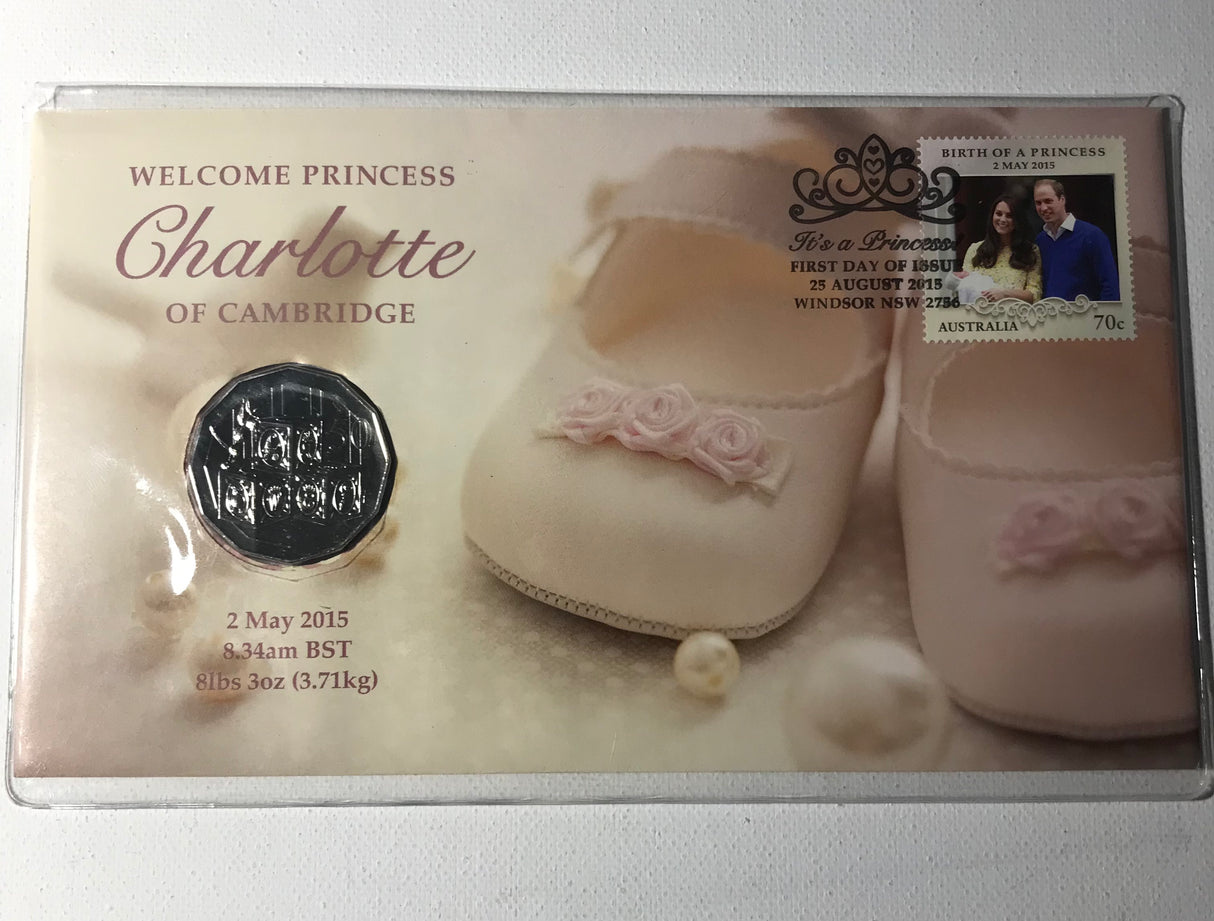 2015 PNC 50c Welcome Princess Charlotte of Cambridge