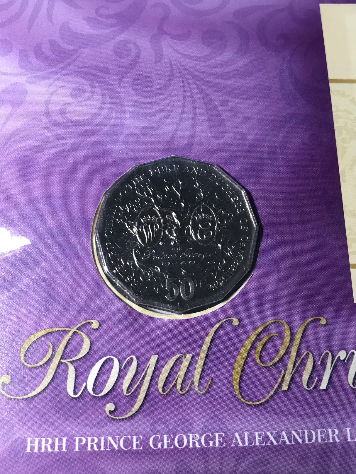 2014 PNC 50c. Royal Christening HRH Prince George of Cambridge