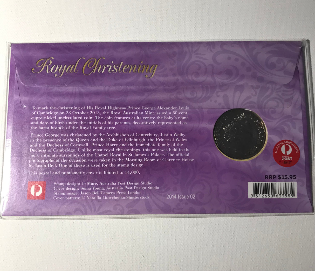 2014 PNC 50c. Royal Christening HRH Prince George of Cambridge