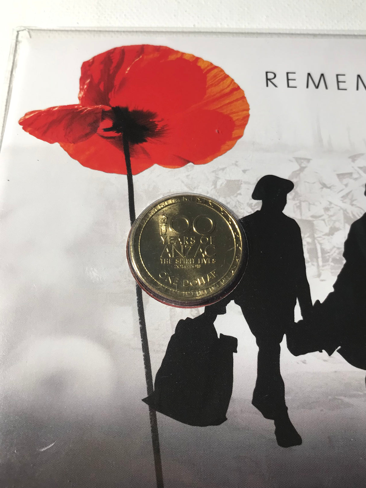 2016 PNC $1 Remembrance. Lest We Forget. 100 Years of ANZAC