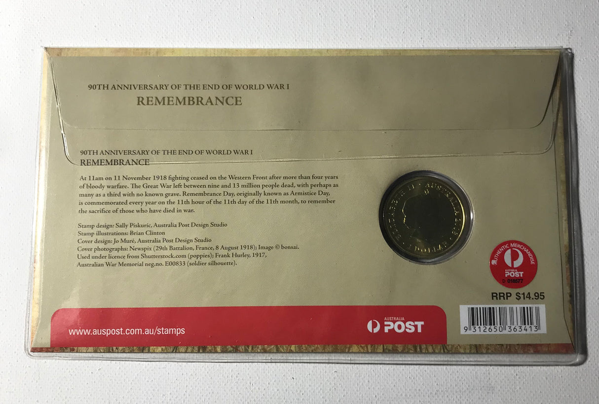 2008 $1 90th Anniversary of the End of World War I Remembrance PNC