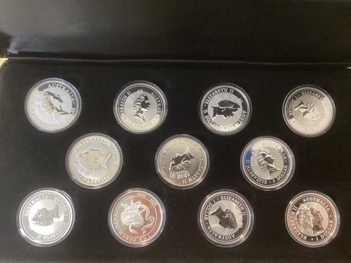 The Australian Silver Kookaburra Coin Collection. 11 ounces of pure silver