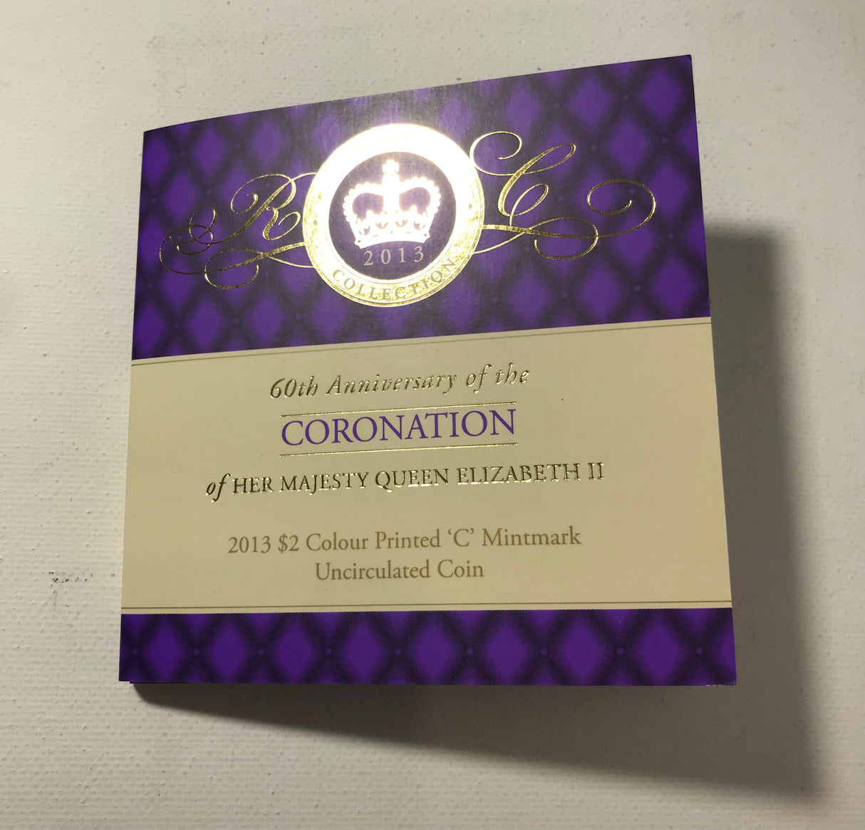 2013 $2 Coronation 'C' Mintmark Carded Coin