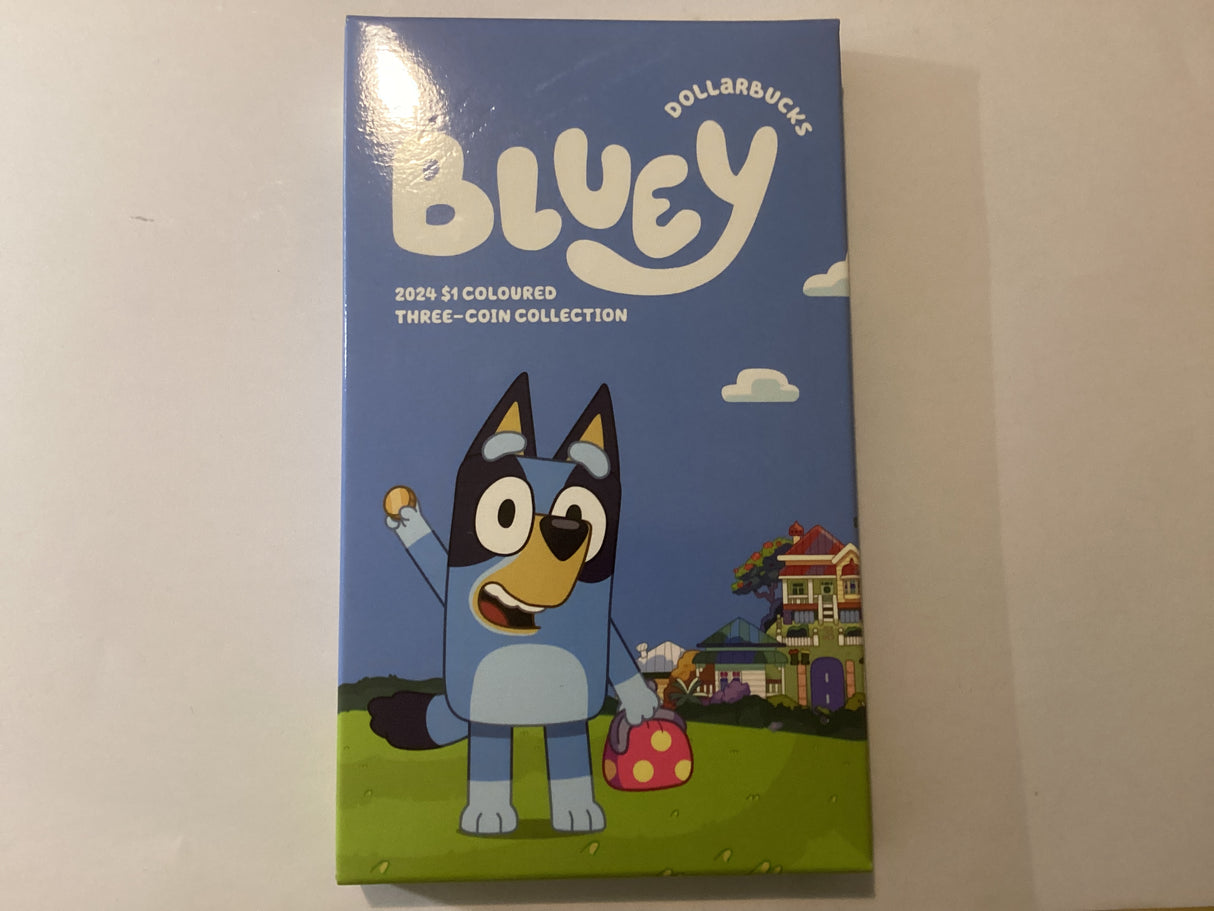 2024 Bluey $1 Coloured Three Coin Collection