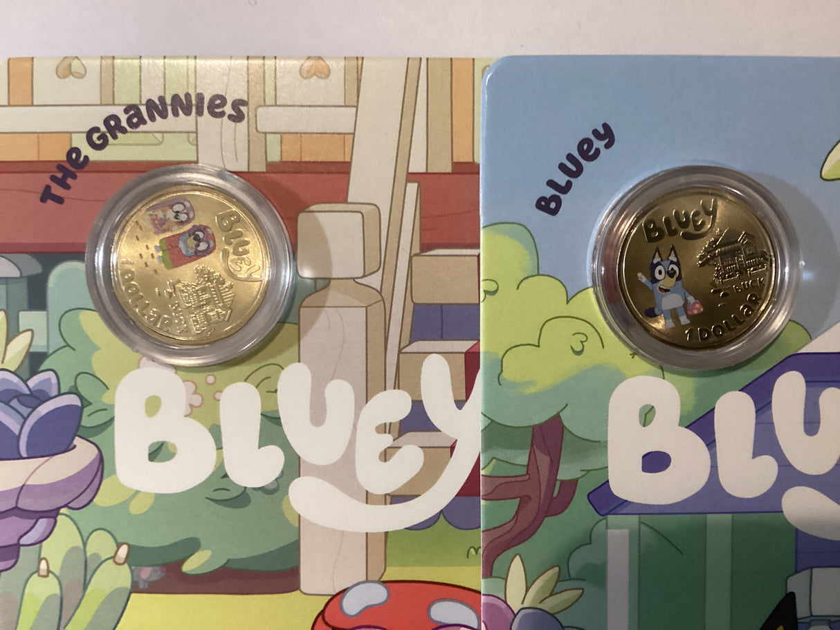 2024 Bluey $1 Coloured Three Coin Collection