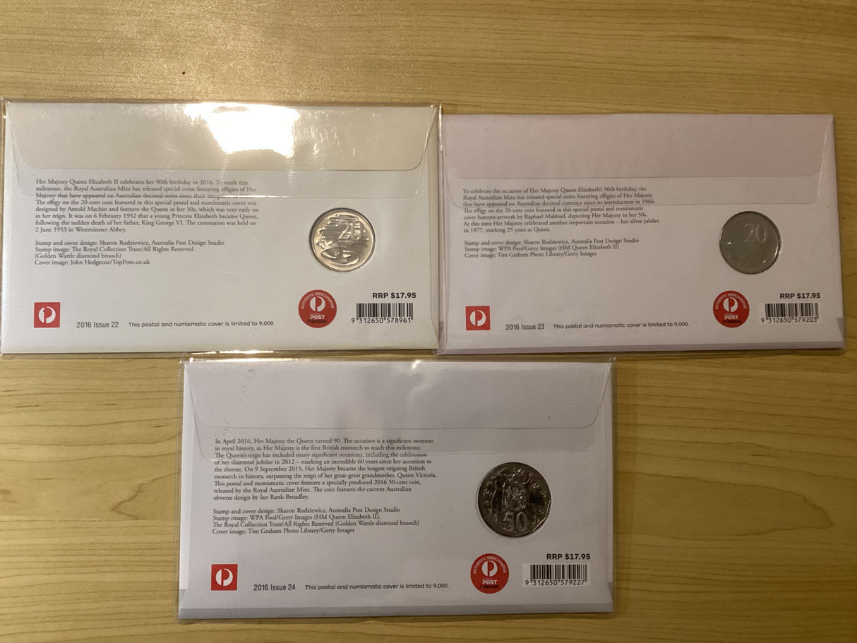 2016 Queen Elizabeth II 90th Birthday PNC Set