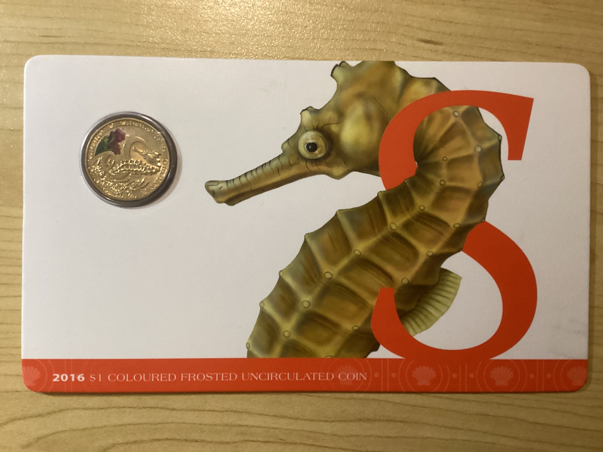 2016 $1 S is for Stunning Coloured Carded Coin