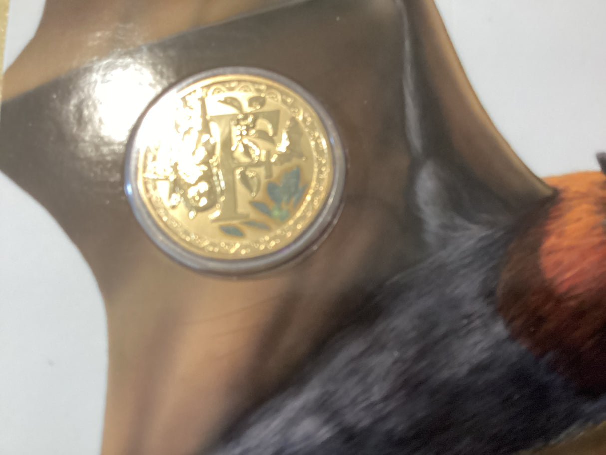 2016 $1 F is for Flying Fox Coloured Carded Coin