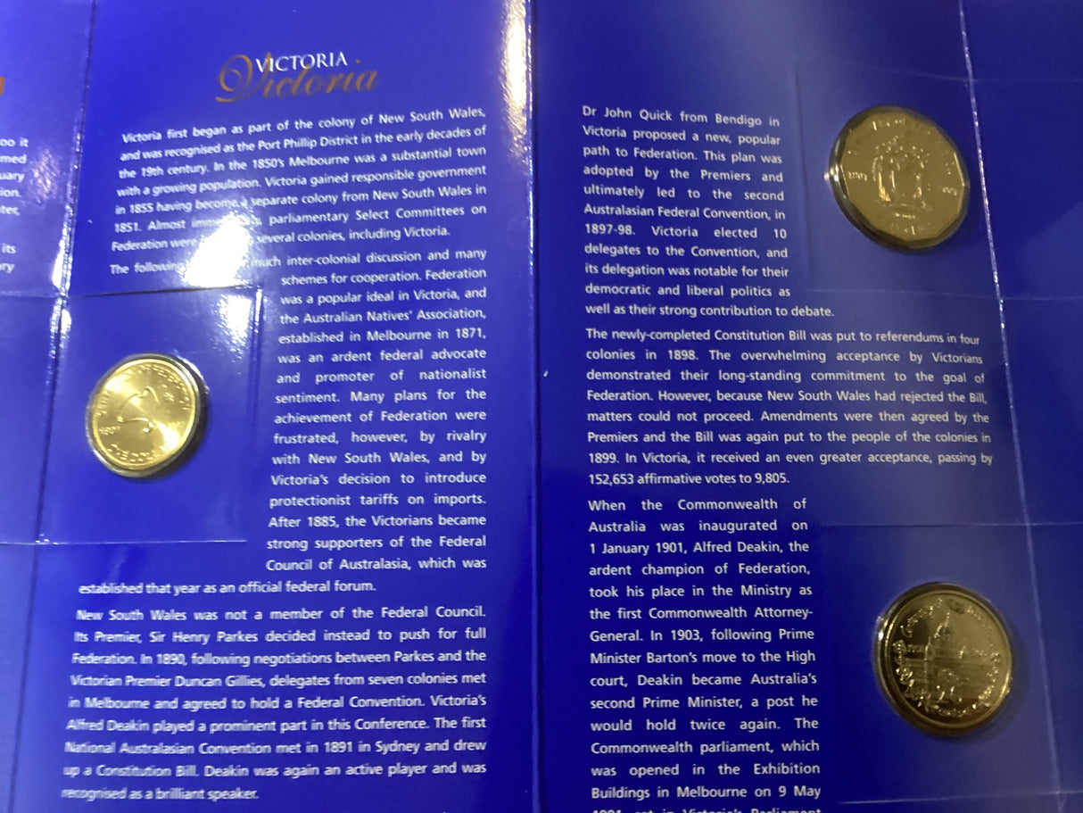 2001 State Series Uncirculated Coins. Full Set of 9