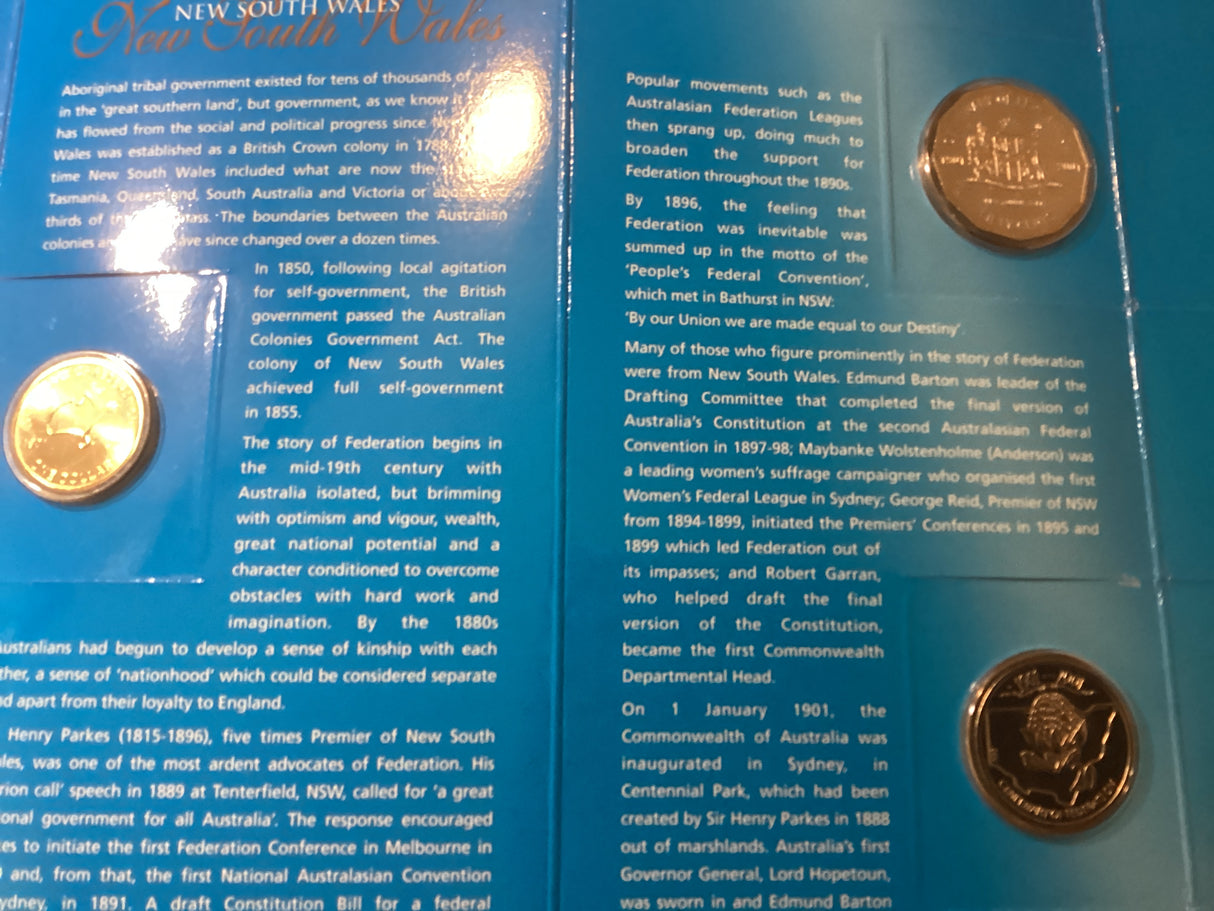 2001 State Series Uncirculated Coins. Full Set of 9