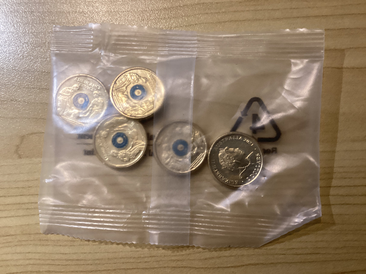 2021 $2 Ambulance Services Ram Satchel - 5 Uncirculated Coins