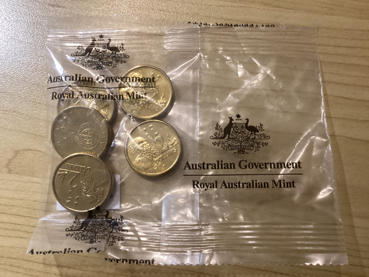 2016 $2 Changeover Ram Satchel - 5 Uncirculated Coins