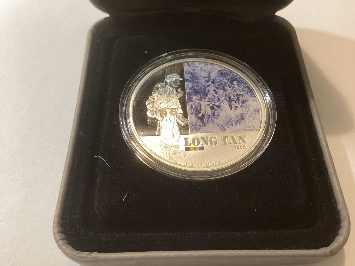 2012 $1 Famous Battles - Long Tan 1oz Silver Proof Coin
