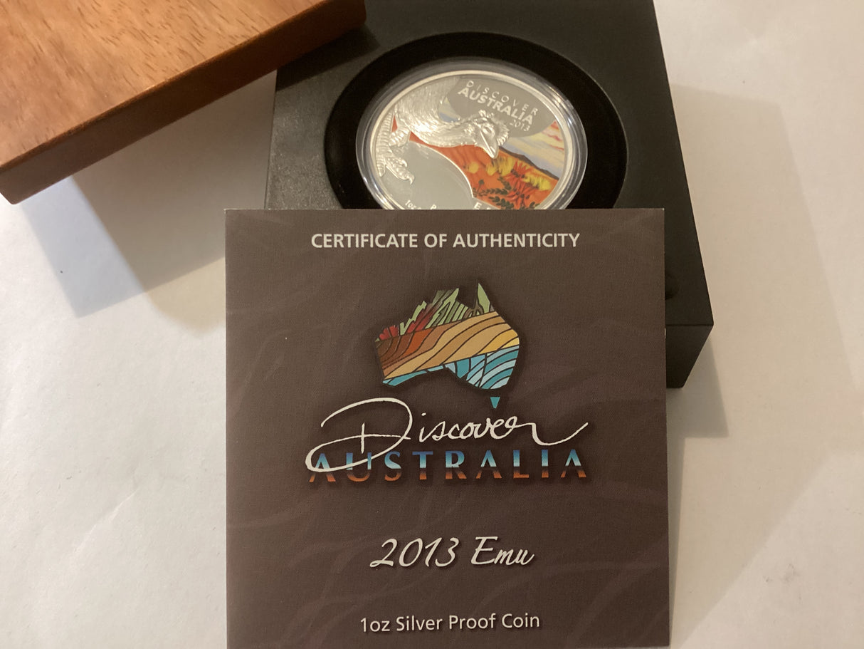 2013 Discover Australia - Emu - 1oz Silver Proof Coin