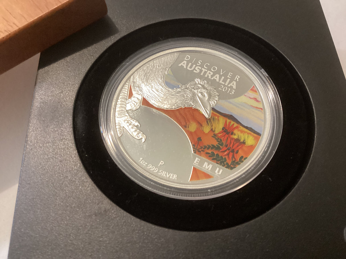 2013 Discover Australia - Emu - 1oz Silver Proof Coin