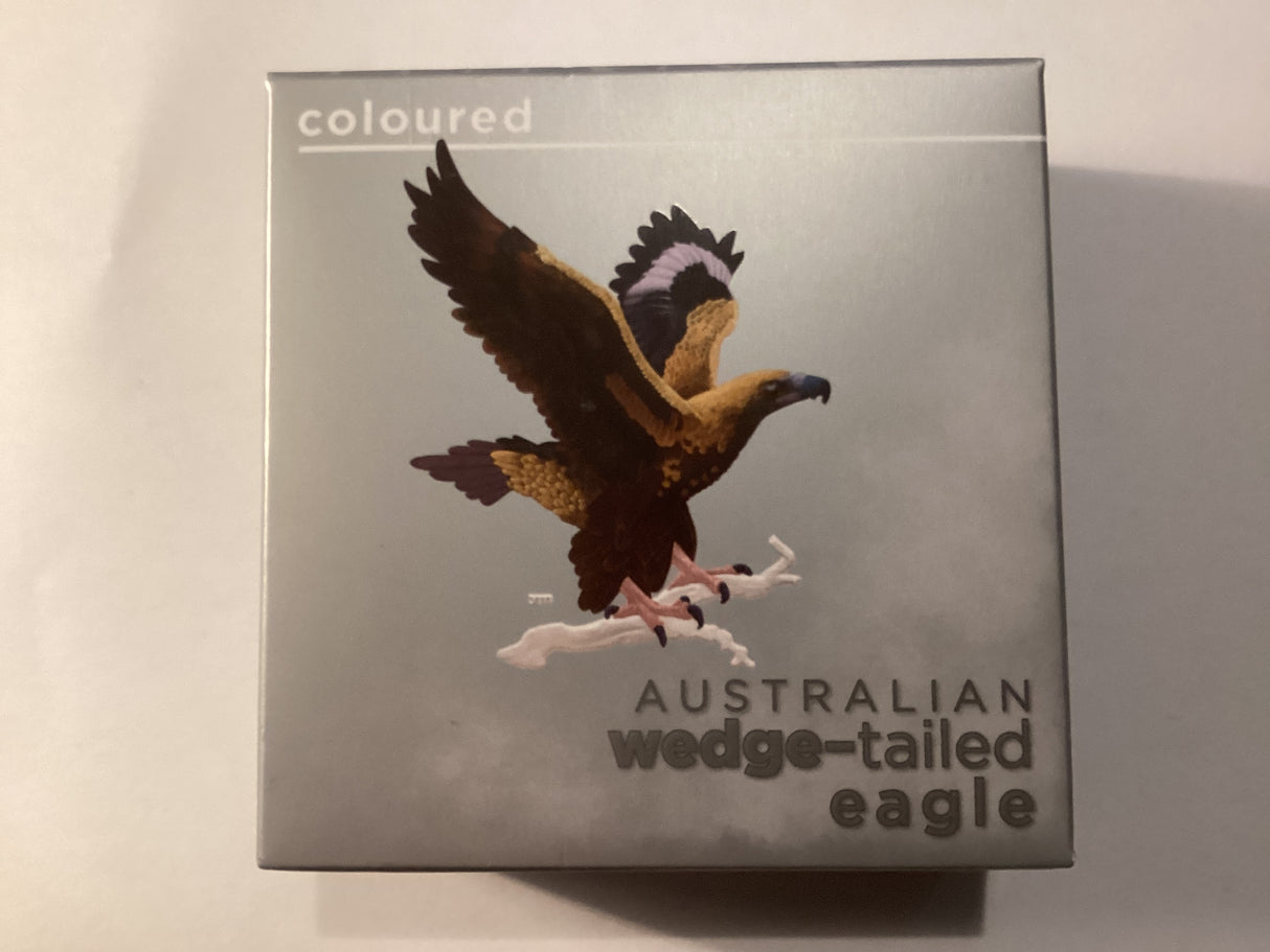 2023 $1 1oz Silver Coloured Proof Coin. Australian Wedge-Tailed Eagle.
