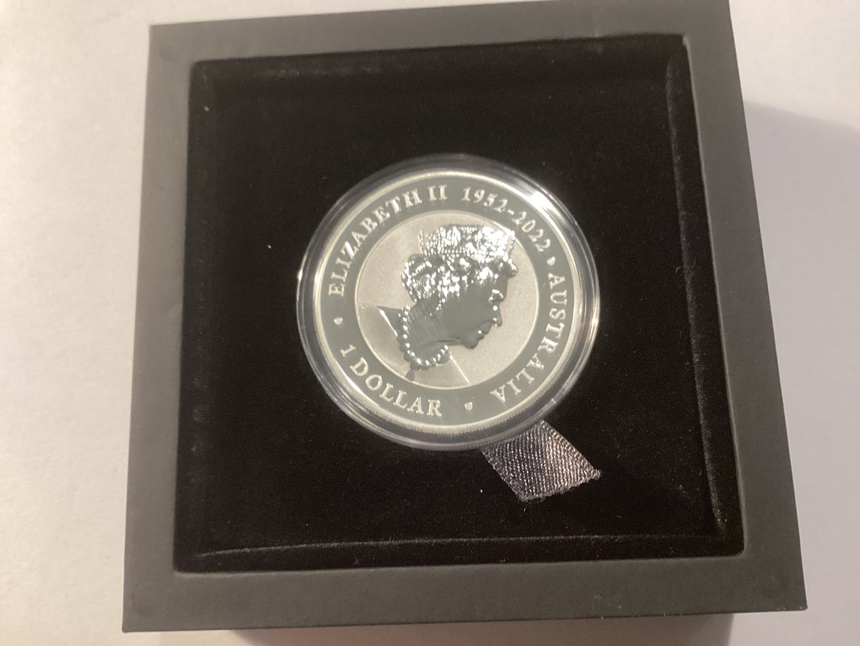 2023 $1 1oz Silver Coloured Proof Coin. Australian Wedge-Tailed Eagle.
