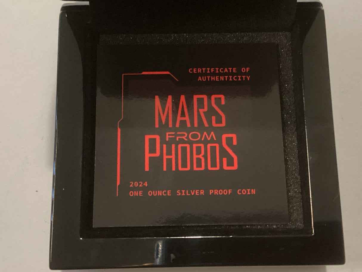2024 $1 1oz Silver Proof Coin. Mars from Phobos.