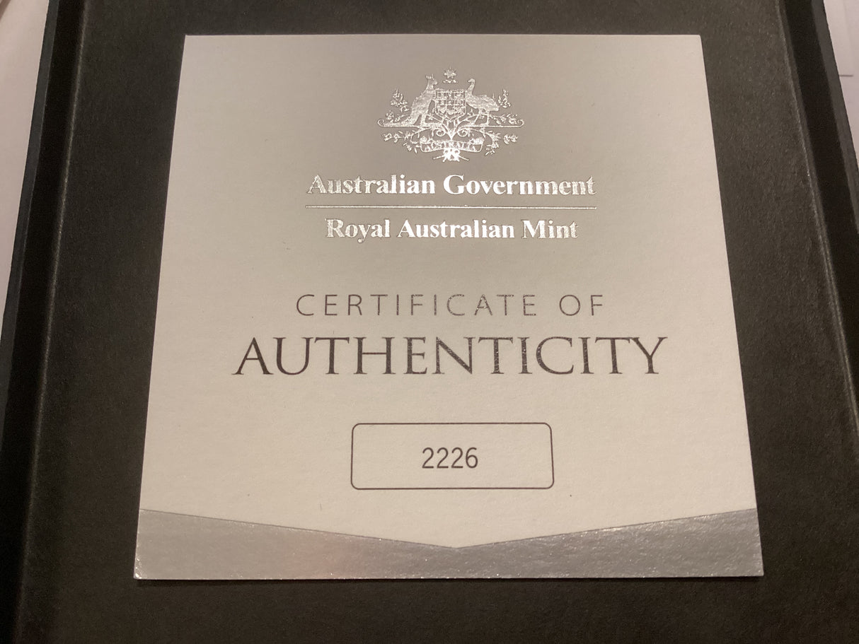 2023 $5 Silver Proof Coin. Australian Antarctic Territory. Emperor Penguin.