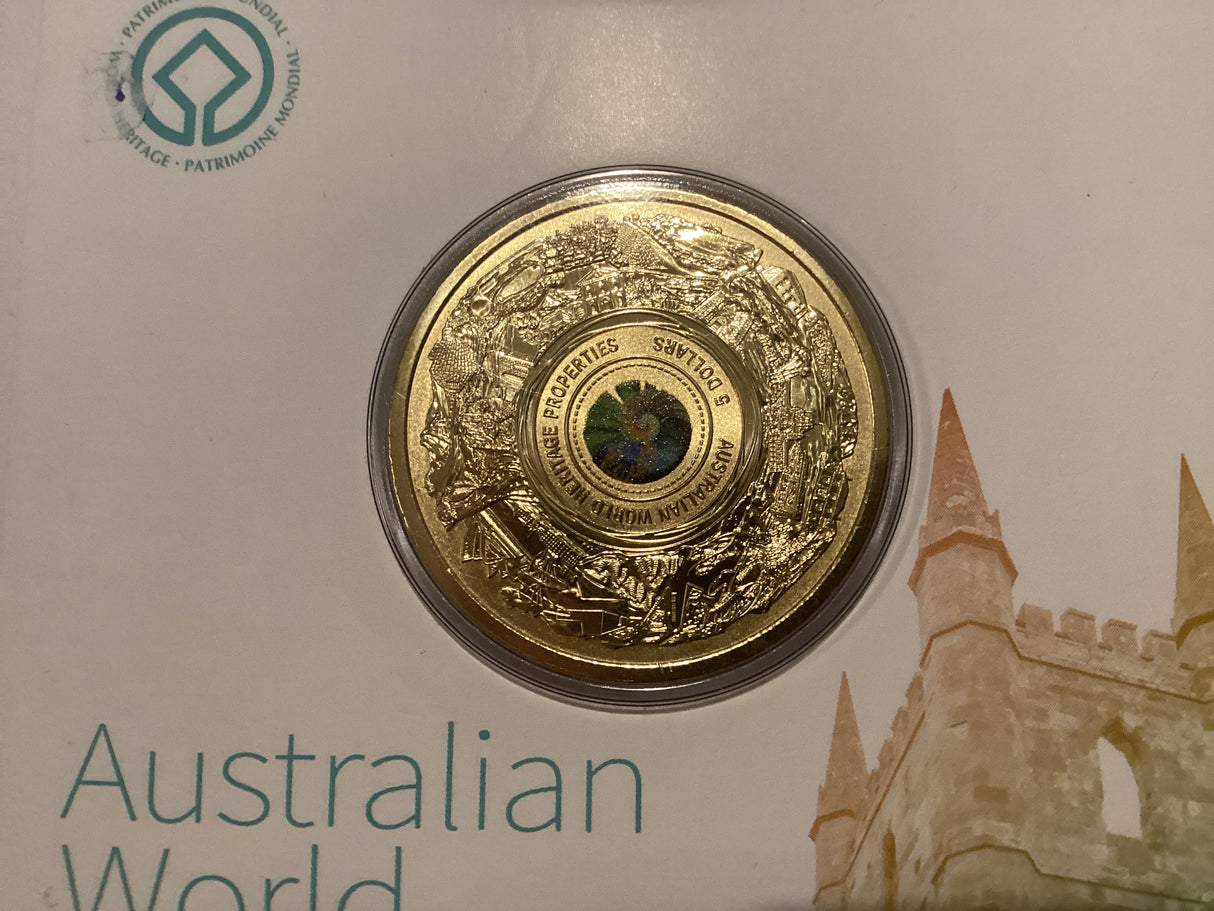 2023 $5 Coloured Uncirculated Coin. Australian World Heritage