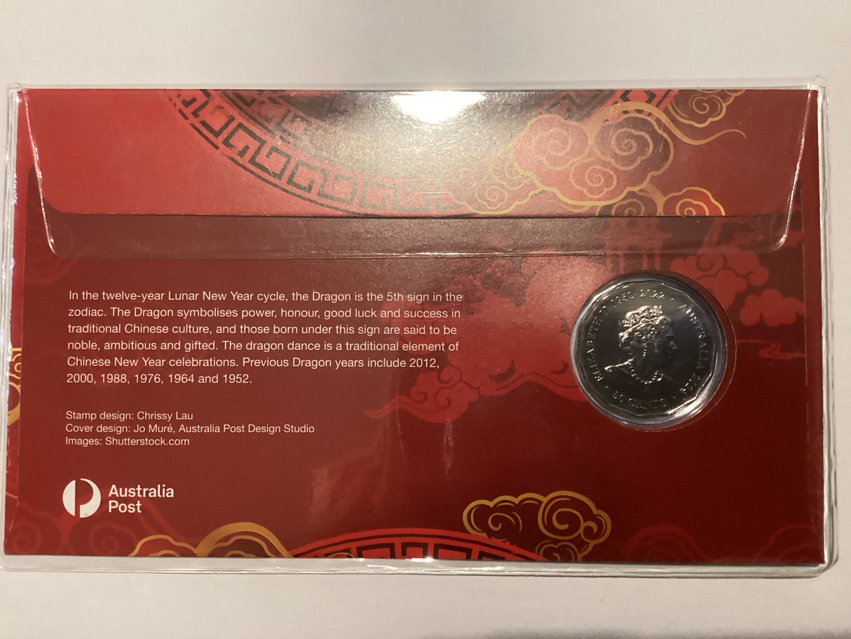 2024 50c Happy Chinese New Year PNC. ANDA Brisbane. 