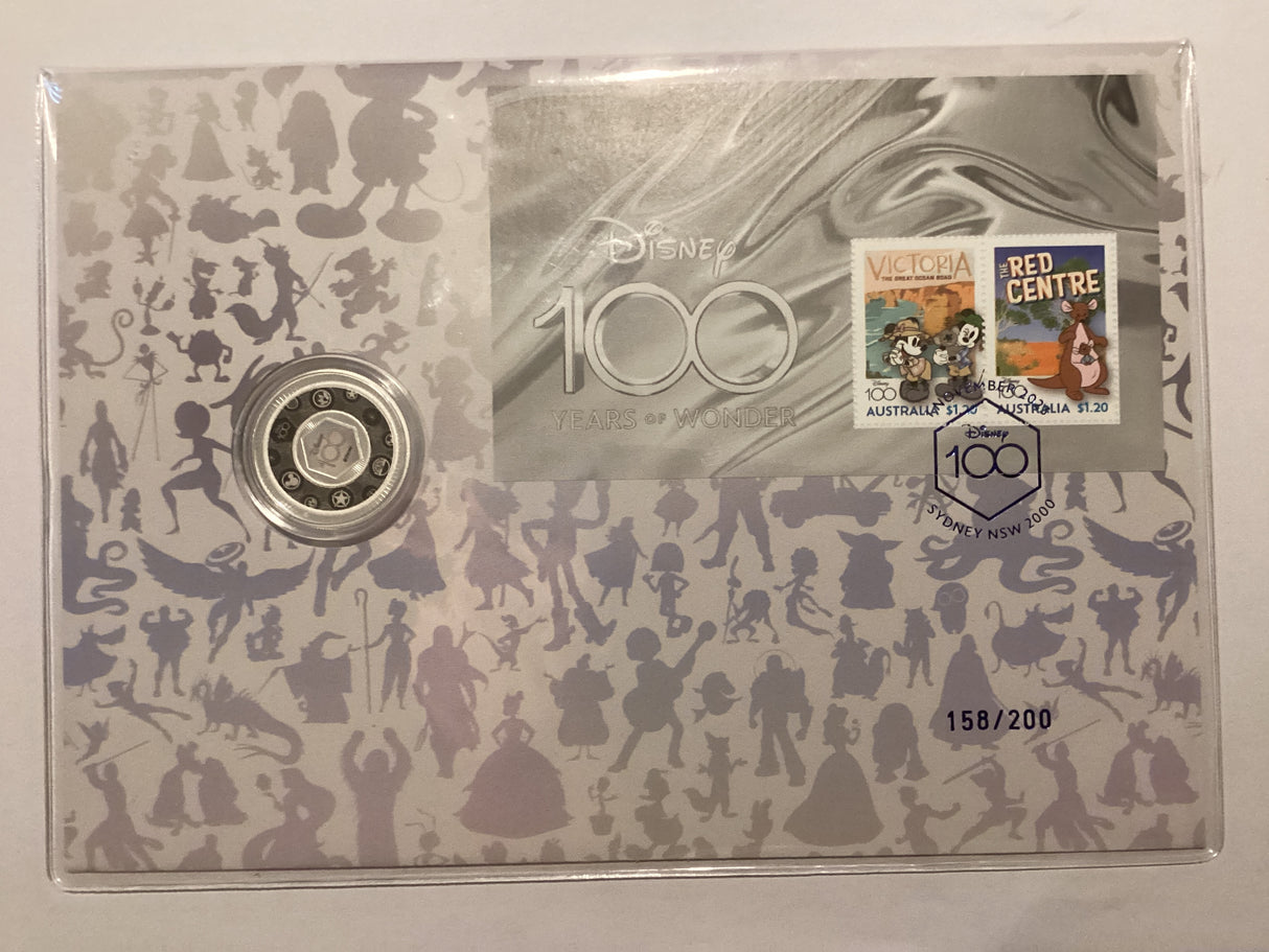 2023 50c 1/2oz Silver PNC. Disney 100 Years of Wonder. Impressions. 200 made.