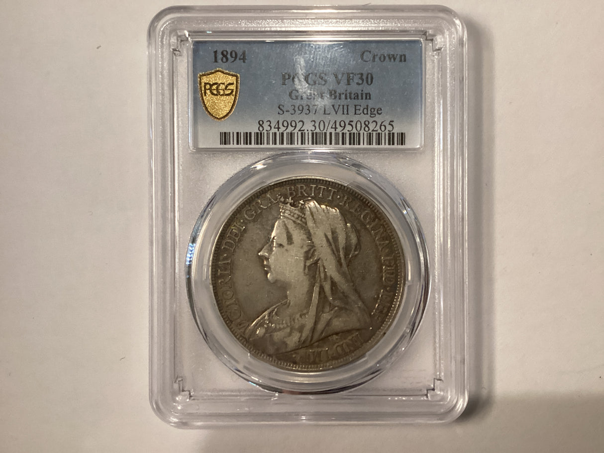 1894 Great Britain Crown. LVII edge. VF30.